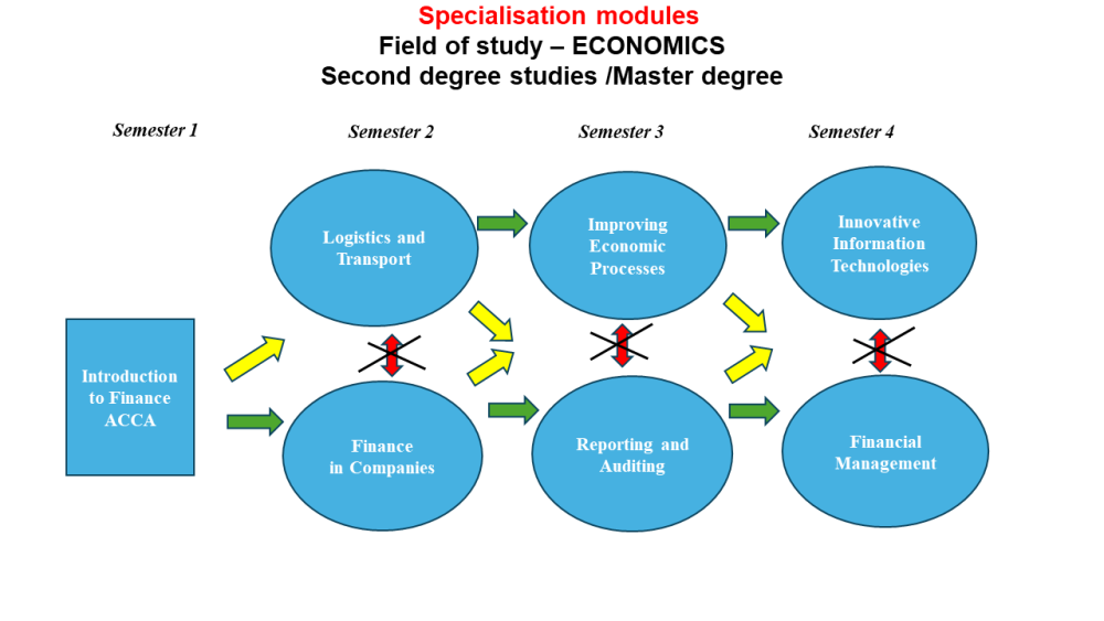 Moduły specjalnościowe Master International Economic Relations