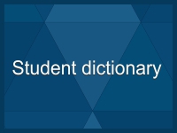 Student dictionary